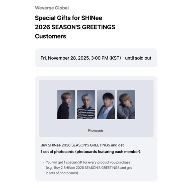 [POB] SHINee - 2026 SEASON'S GREETINGS [SHINEE CREW]