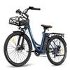 Fafrees F26 Lasting Ebike 26 Inches, 36V 20.3Ah , 250W 25km/h, City E-Bike Range 80-200 Km, Load 120kg Blue