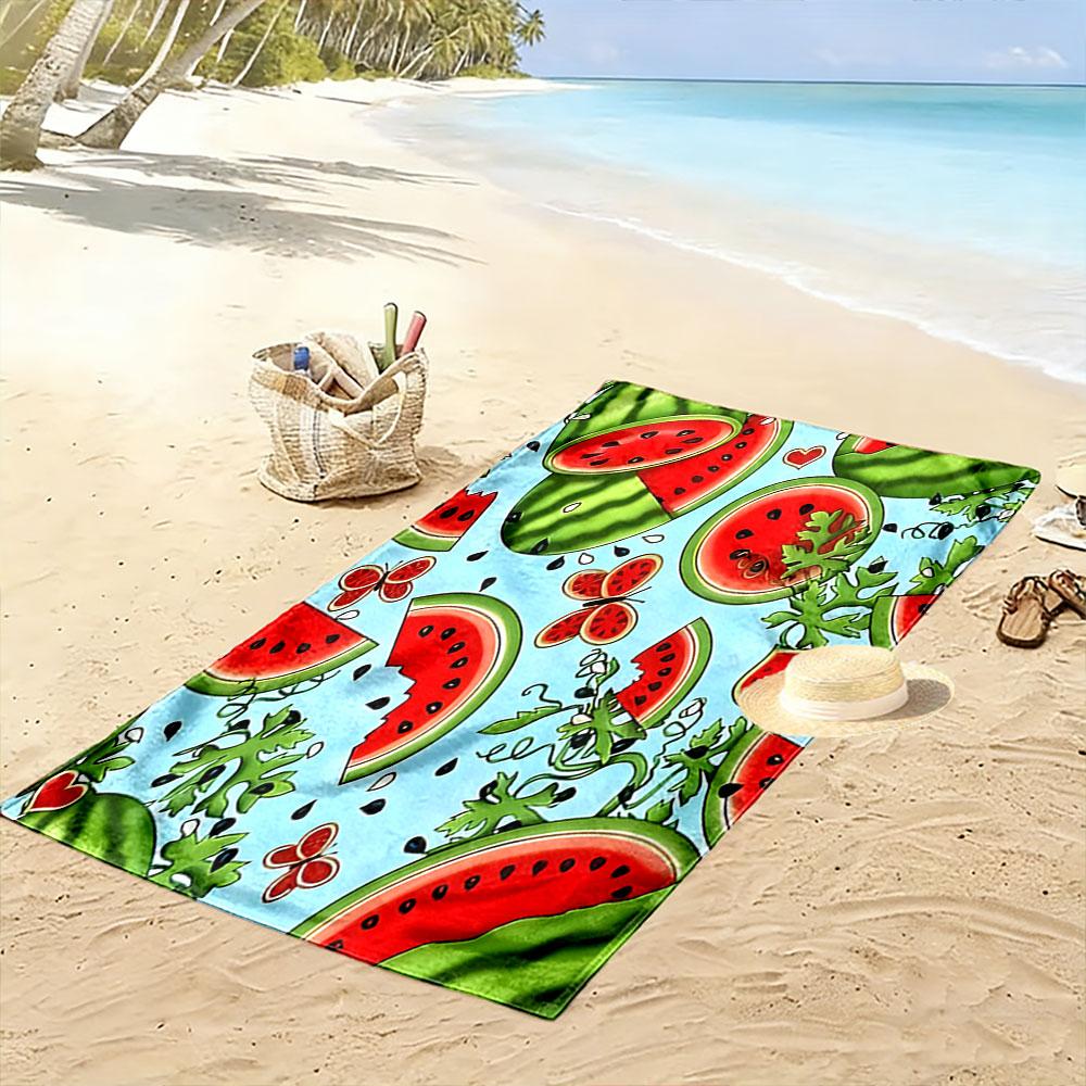 Juicy watermelon paradise Print beach towel, quick drying, suitable for travel, outdoor sports, jogging, the beach and swimming, gift