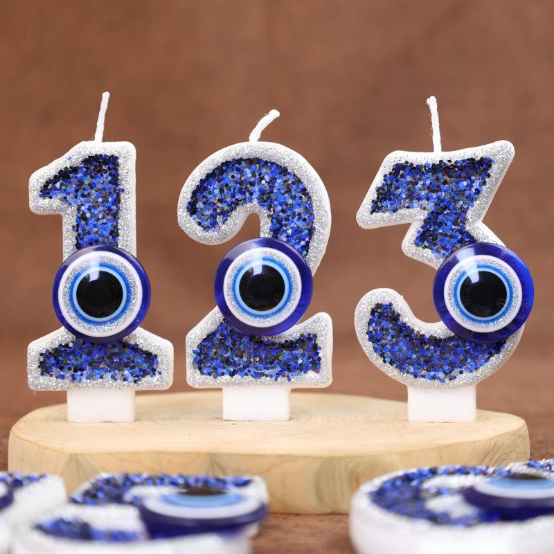 Digitale Geburtstagskerze, Kuchendekoration, Party, handgefertigt, DIY, digitale Kerze, Teufelsauge