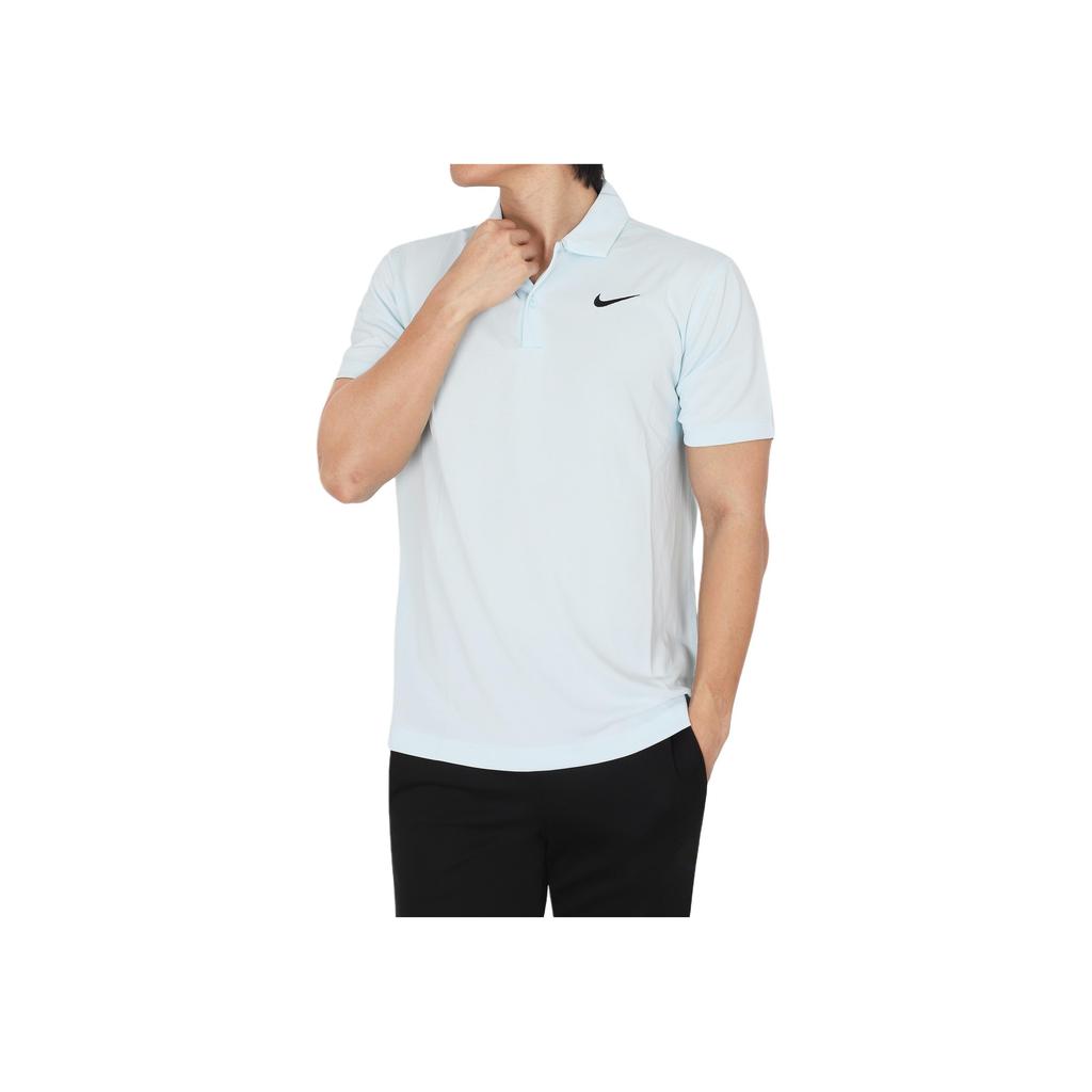 Nike Court Dri-FIT Solid Casual Pullover Short Sleeve Polo Men Tops Light-Blue DH0858-476