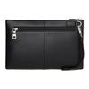 Lässige Herren-Kupplungstasche Schwarzes PU-Leder 25x2x17 cm Stilvoller Organizer für das Nötigste