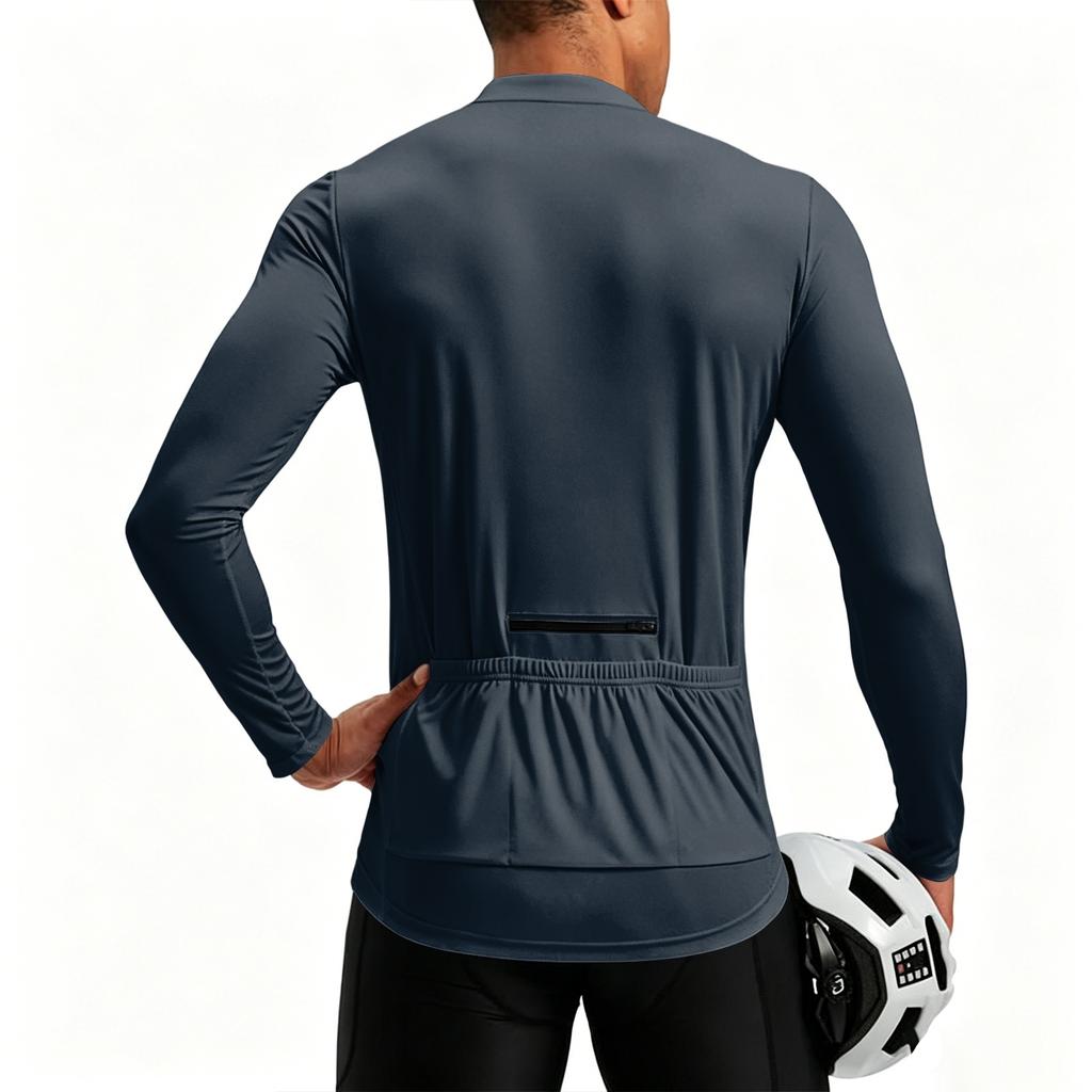 Men's Long Sleeve Quarter Zip Pullover Breathable Quick Dry Moisture Wicking Athletic Shirt Lightweight Stretch Fit