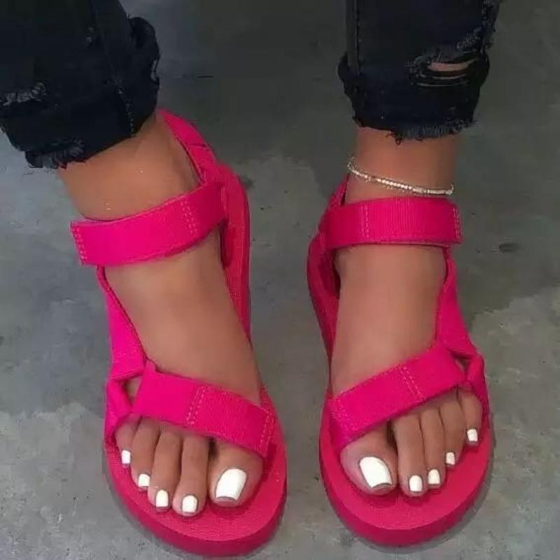 Female Shoes On Sale 2024 Fashion Summer Outdoor Women's Sandals Solid Open Toe Low-heeled Roman Casual Beach Sandals Women