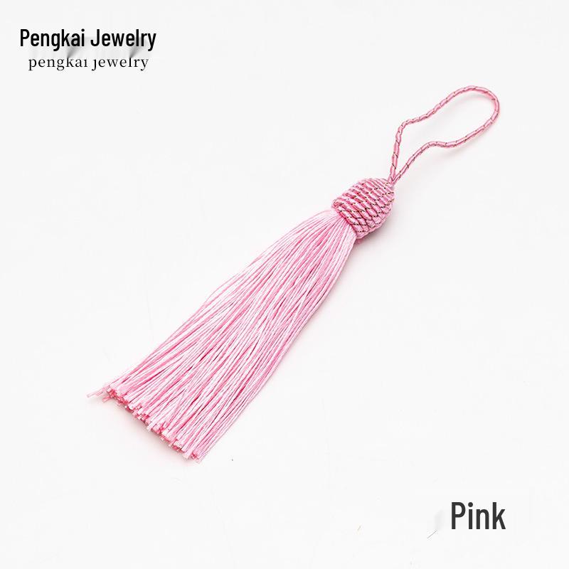 

10см Древняя кисточка с бахромой и узлом для DIY одежды/подвески/аксессуаров для закладок розовый