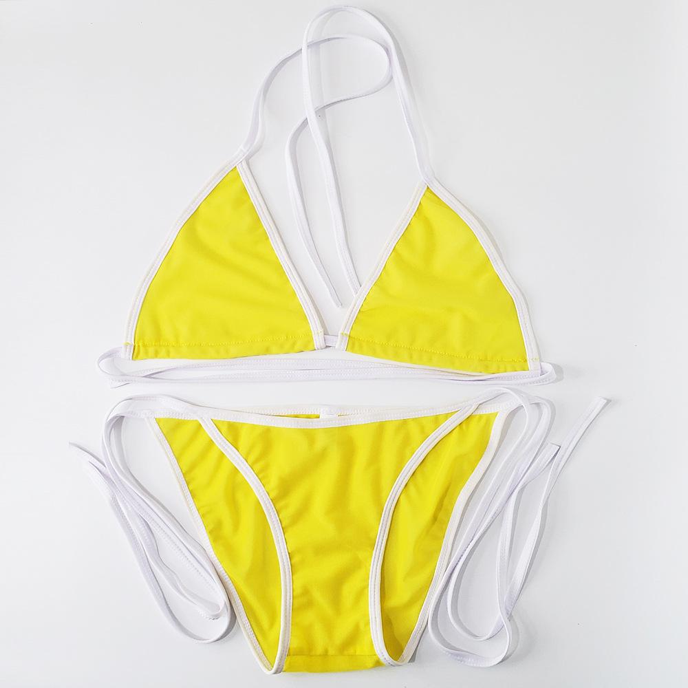 2025 Women's Floral Lace-Up Bikini with Chest Pad
