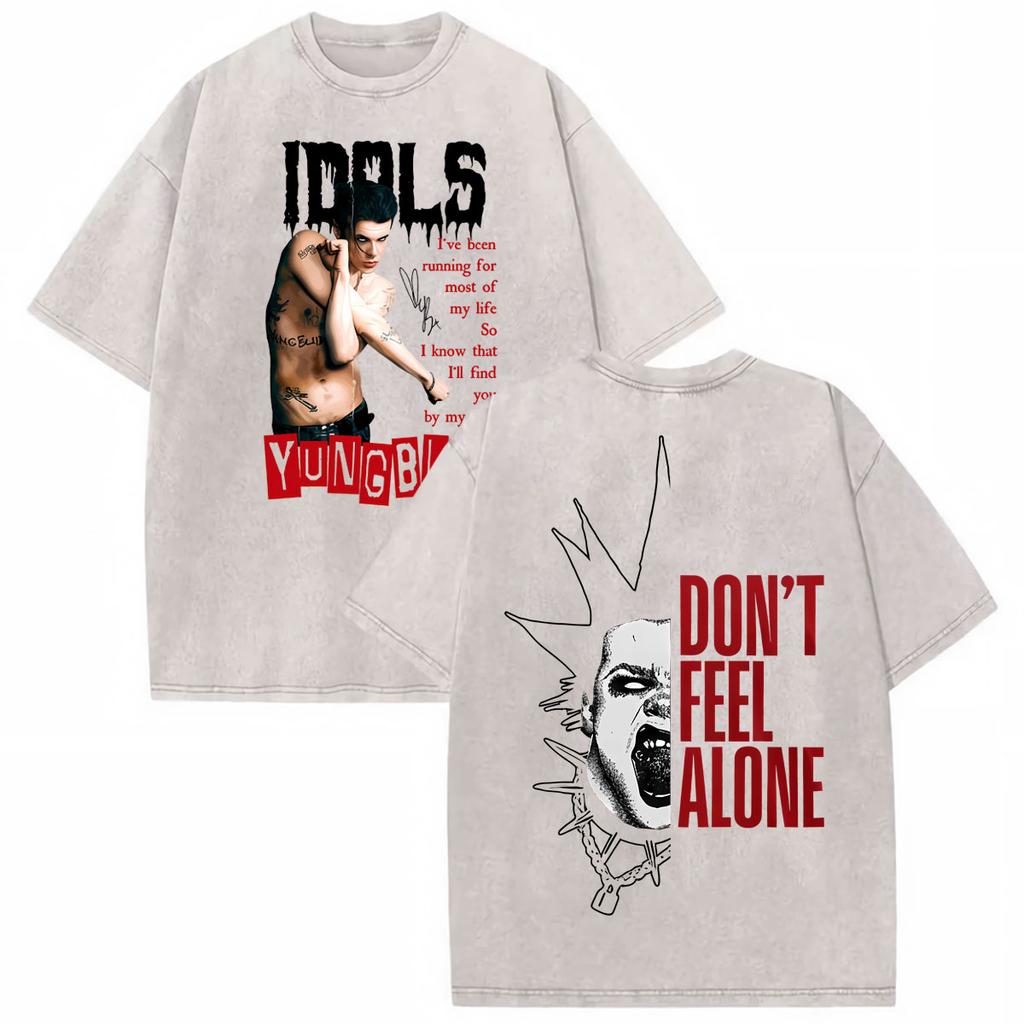 Youngblud Idols The World Tour Tee Shirt Unisexs Women Vintage Washed High Street T Shirt Summer Cotton Comfort Tshirts