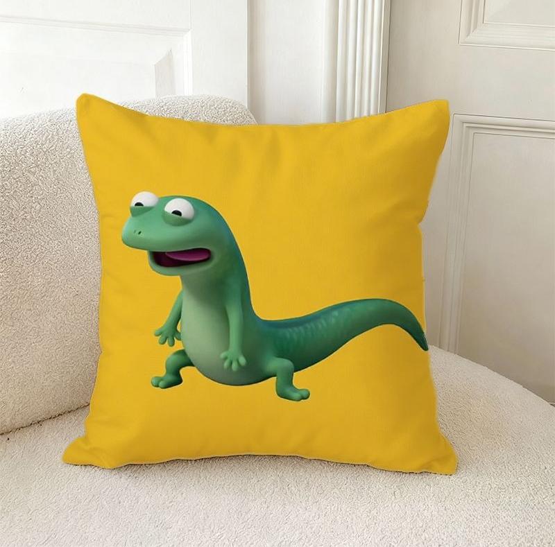 Lizard Funny Sand Sculpture Pillow Cover, Zippered & Removable Washable, Universal Cushion Cover For Home Bedroom & Sofa