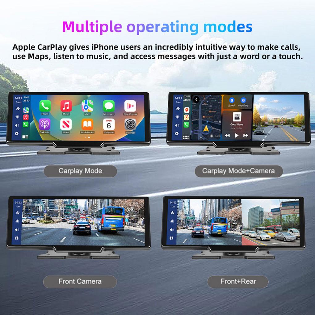 Portable 10.26Inch HD IPS Touchscreen Car Stereo Radio 4K Dash Cam Dual Screen Display Intelligent