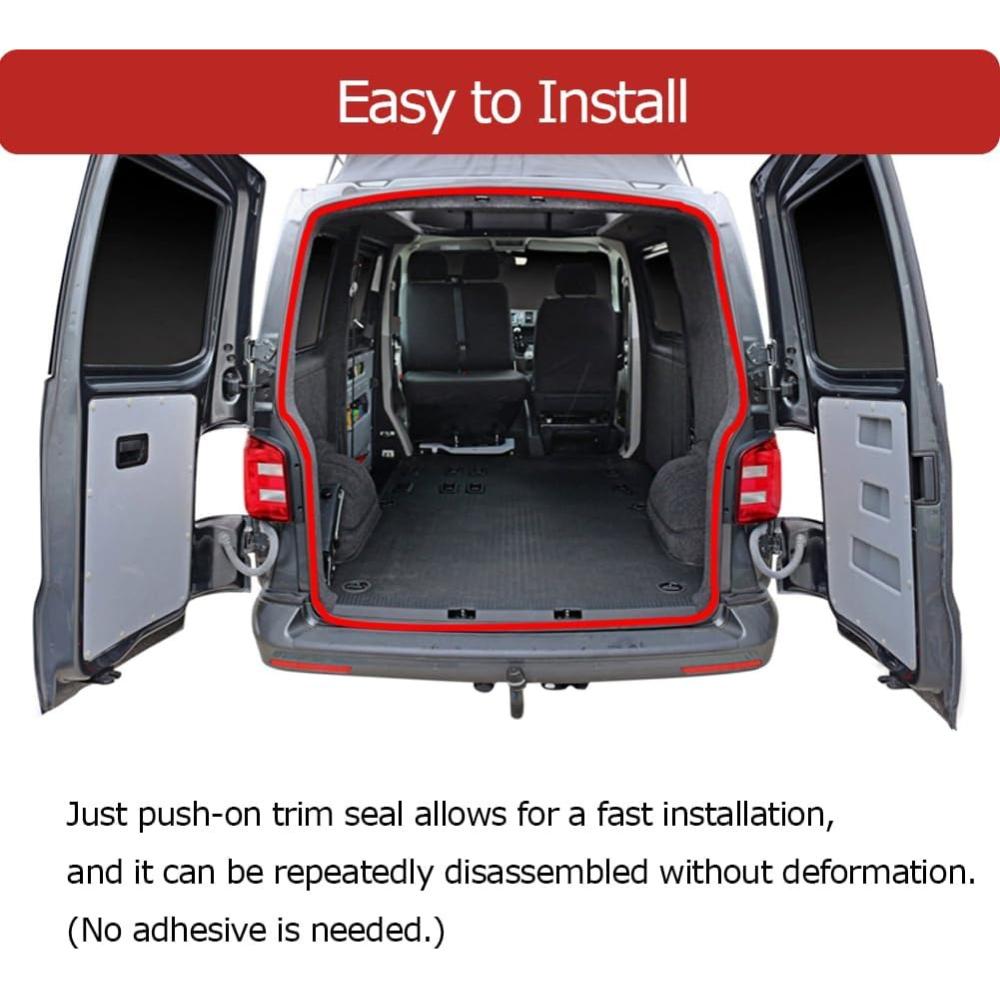 2m Thickened Automotive Sealing Strips, for Car Rear Tailgate & Door Sealing. Effectively Block Cold Air, Easy To Install