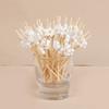 100Pcs Daisy Flower Disposable Bamboo Food Picks Dessert Fruit Forks Kids Birthday Party Wedding Supplies Baby Shower Decoration