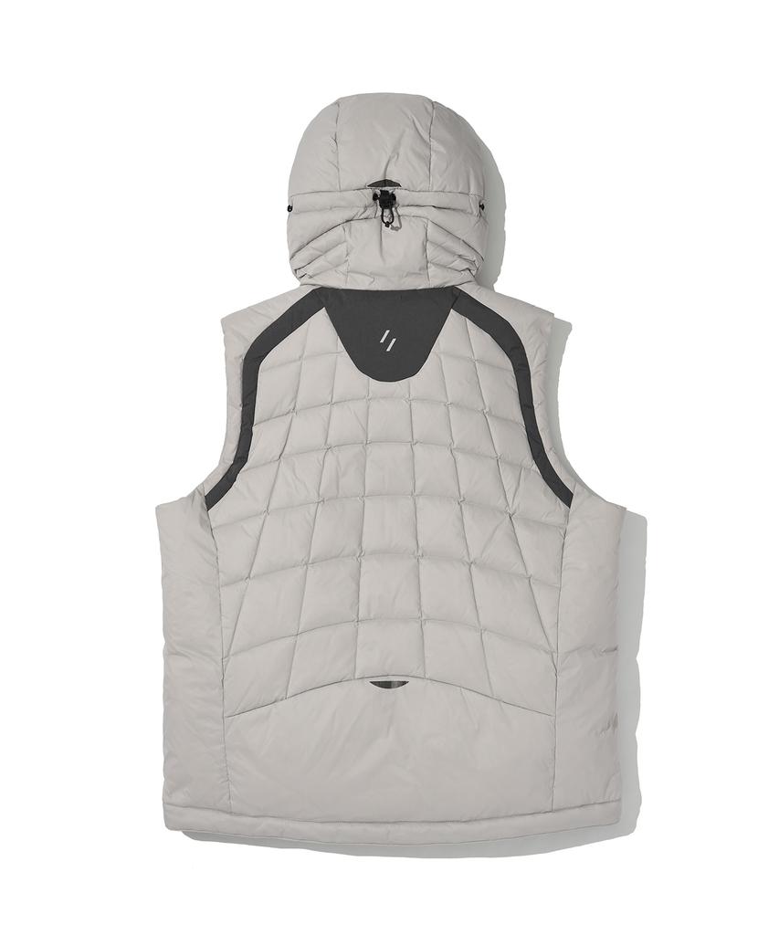 Welter Experiment Shield Down Hood Vest_Light Gray_Wol048