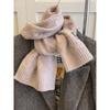 Twist Pattern Wool Scarf Gentle Breasts  Warm Neck Scarf for Students  New Winter Style for Men and Women