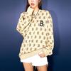 MLB Sweatshirts Unisex Beige Crew Neck Moderate Regular 3AMTM0614-43BGS