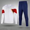 Spring and Autumn Long Sleeve Football Suit Men's and Women's Crew Neck Training Suit Long Sleeve Pants Children's Sports Competition Jerseys