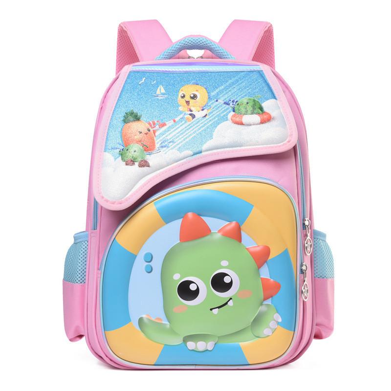 Cute Cartoon Animal Pattern Oxford Fabric School Backpack For Boys And Girls In Grades 1-6 With Breathable Load-reducing Features