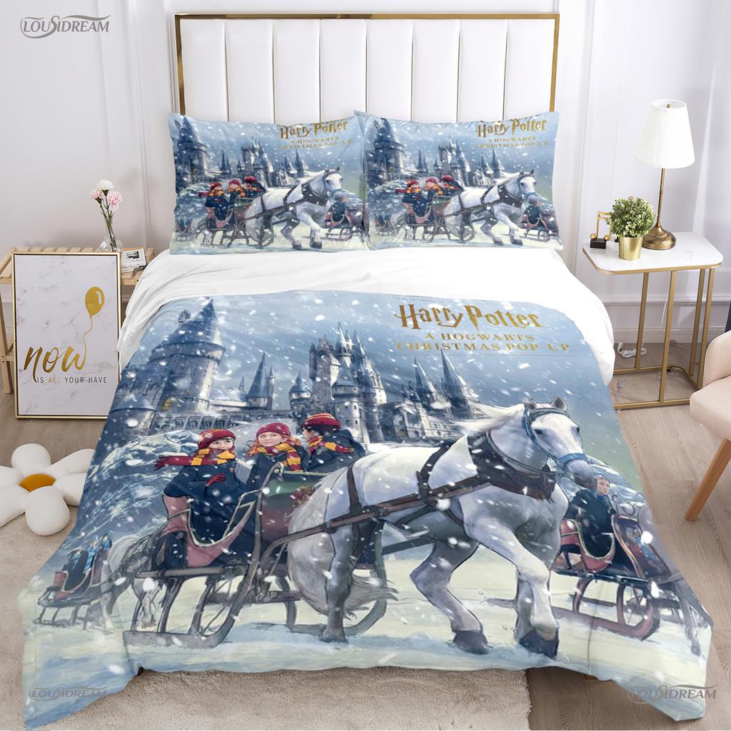 Harry potter Casal All Season Duvet Cover Comforter Bedding Sets Soft Quilt Cover and Pillowcases Teens Single/Double/Queen/King