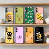 C-Cute Cartoon Bee Phone Case For Samsung Galaxy A73,A21s,A22,A31,A52,A53,A71,A41Soft Black Shell