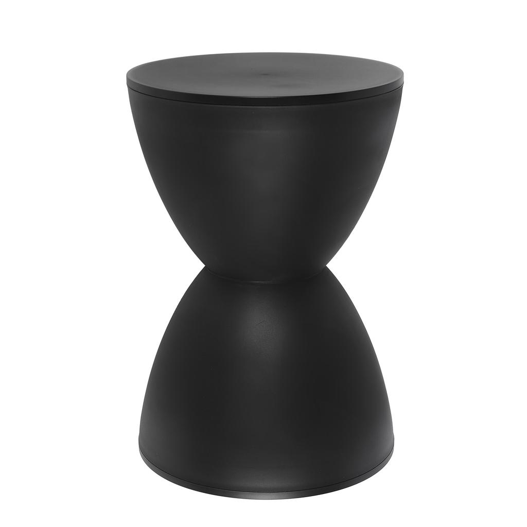 Modern Hourglass Shaped Stool Round End Table Stool for Shoe Changing Home Use 43x30cm
