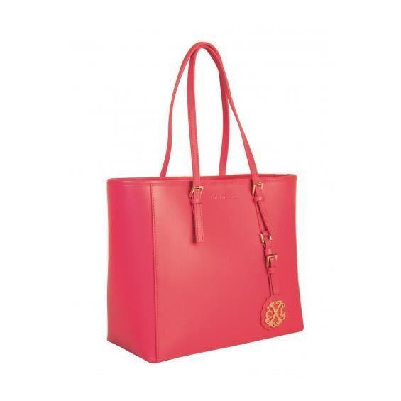 Sac Cabas - CHRISTIAN LACROIX - Pampille 4 Rose - Cuir de vachette - Look épuré - Femme