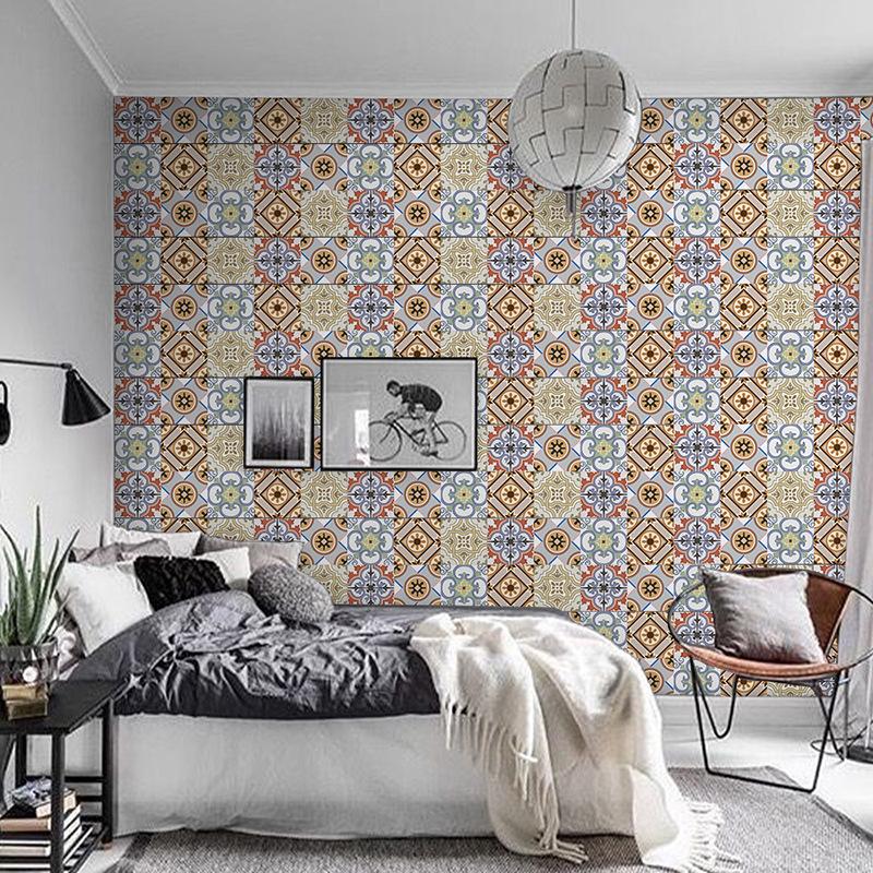 Thickened Matte Tile Sticker Self-Adhesive Wall Sticker Waterproof And Moisture-Proof Kitchen And Bathroom Renovation Wallpaper