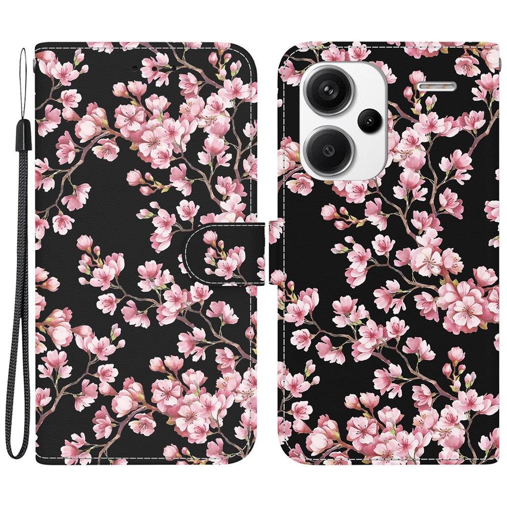 For Xiaomi Redmi Note 13 Pro+ 5G Phone Case Pattern Printing Cover Stand Wrist Strap