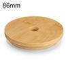 Storage Bottles Silicone Seal Ring Mason Jar Lid With Straw Hole Wide Mouth Cup Bamboo Wood Lids