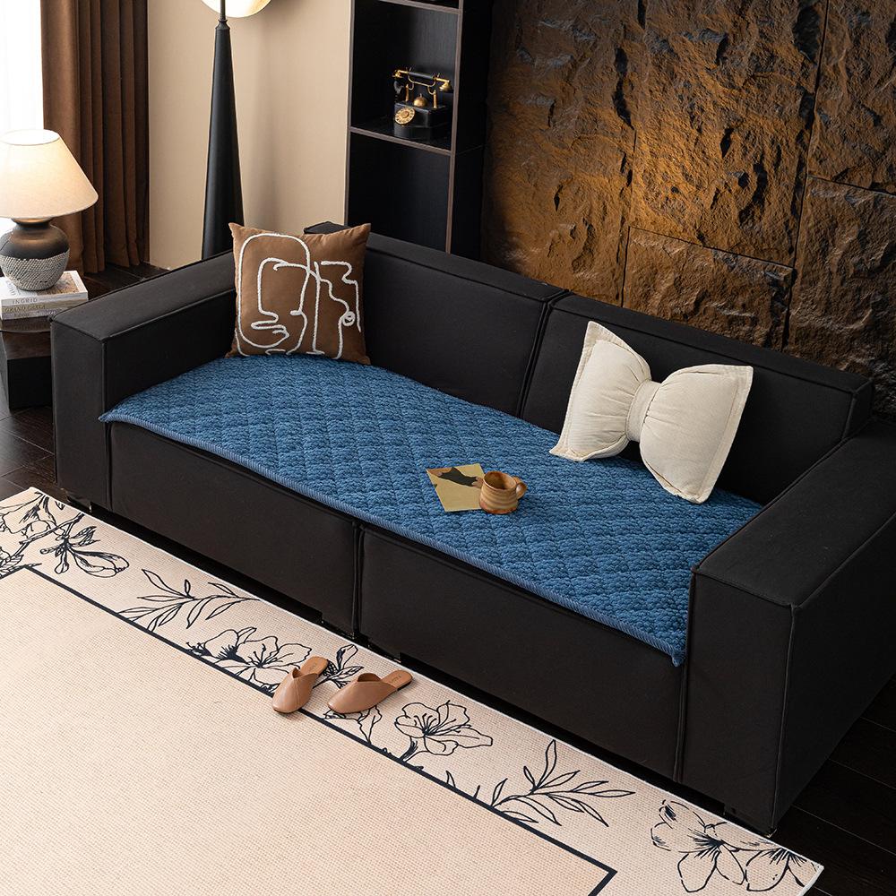 Corduroy Solid Color Thickened Non-Slip  Explosion Machine Washable Sofa Cushion Bay Window Cushion  New Straight Row Seat Cushion