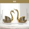 Набор подсвечников Лебедь (2 шт), Aluminium Pair of Swans Candle Holder Set of 2,  Behoma
