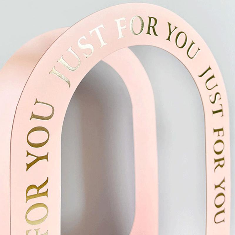 5 stk Gaveesker med Håndtak Sammenleggbare Dobbeltsidige Trykte Blomsteresker Bukett Innpakningsmateriale Blomsterkurv Håndverk Valentinsdag