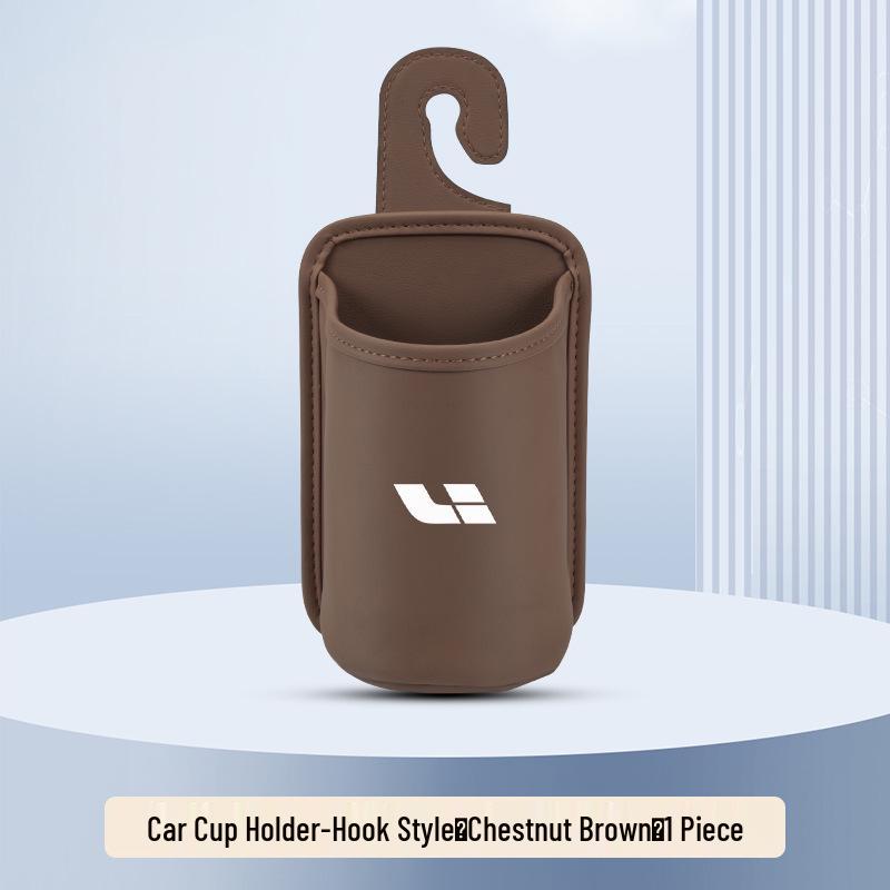 Compatible with Li Auto L7, L6, L8, L9: Cup Holder Replacement & Car Seat Back Storage Box, Door Trash Can - New Version