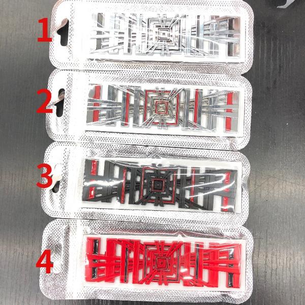 For Model 3/Y/S/X 3D Metal PLAID Emblem Badge Bil-klistremerke