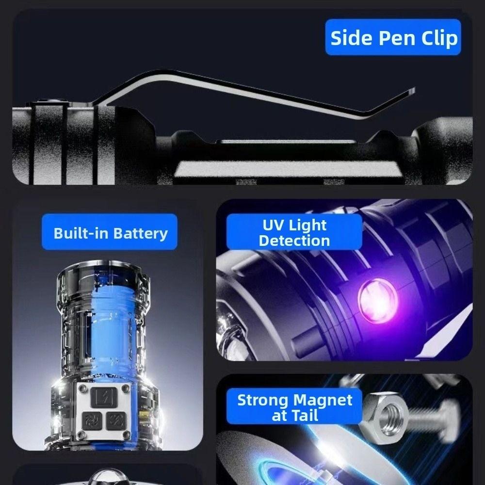 17 Modes Super Bright LED Flashlight Waterproof LED Pocket Flashlights Handheld Spotlight  Cycling