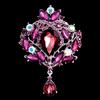 Shiny Crystal Teardrop Brooch Crown Romantic Wedding Party Pin Jewelry Gift