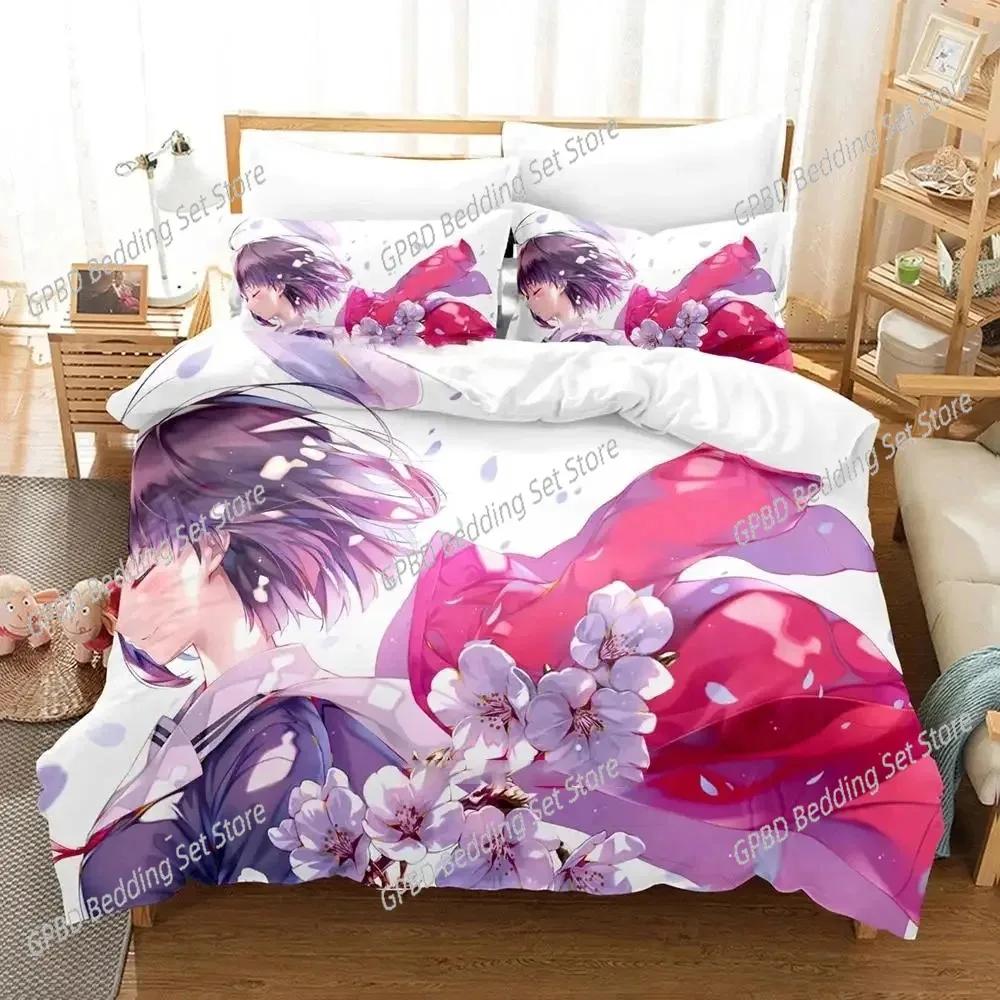 Anime Saekano Megumi Kato Beding Set 3D Printed Suitable for Bedrom Soft Duvet Cover Set With Pilowcases Children Kids Home Textile