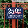 2D Flat, 1pc "250th Anniversary 1776-2026" USA Patriotic Aluminium Sign 12x8 Inch - Blue Red White American Flag Design, USA 250th Independence Day