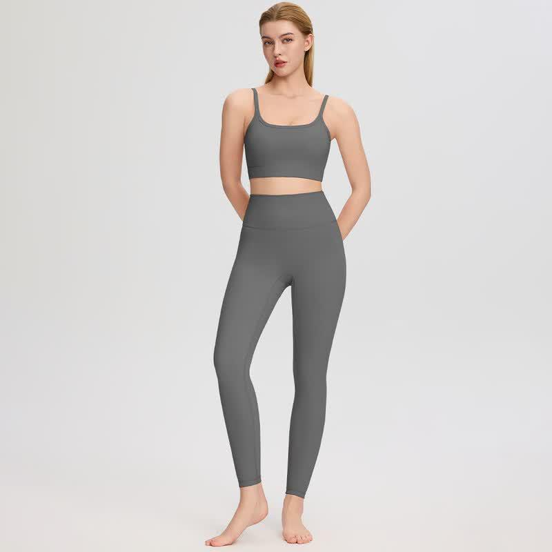Yudong Seamless Quick-Dry Yoga Set (Bra & High-Waist Pants) S