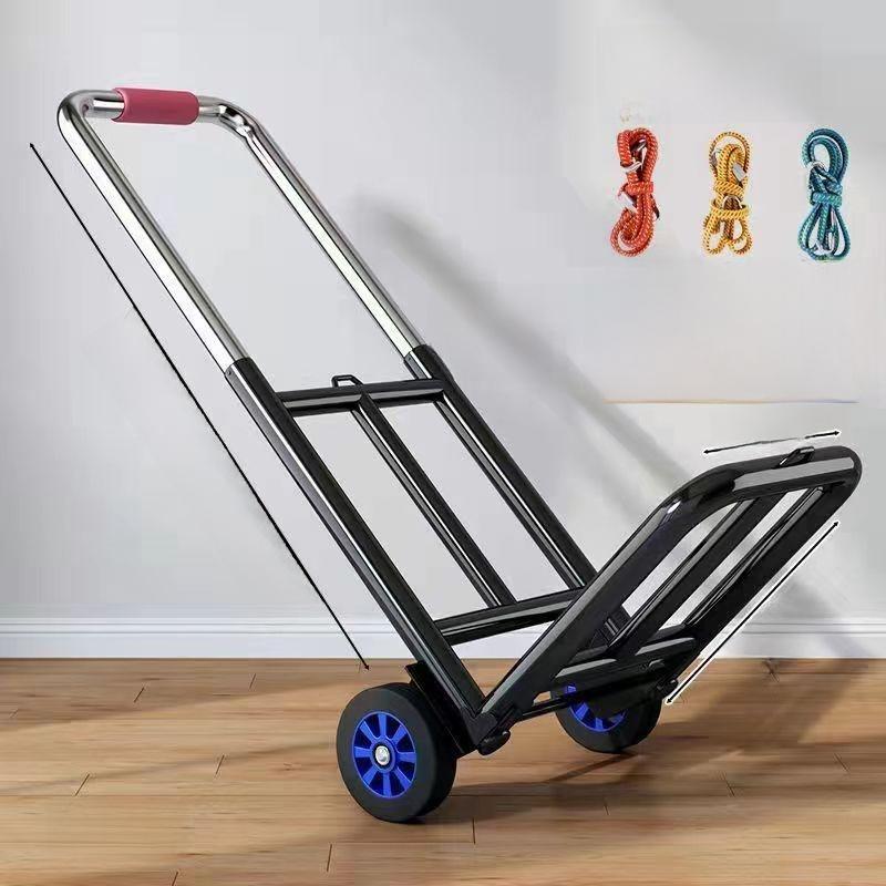 Portable Hand-Pulled op Cart Foldable Cargo very Vehicle Lightweight Household Vegetable Bung Transport Tool
