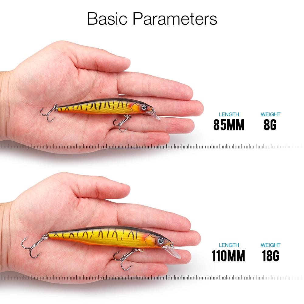 Minnow Fishing Lure 85mm 8g 110mm 18g Long Casting Magnet Fish Bait Floating Artificial Bait Crankbaits Fishing Goods