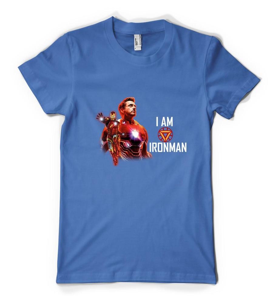 

Personalised I Am Iron Man Superhero Tony Stark Armour Adult and Kids T-shirt XL