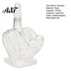 Party Drinkware Essentials Middle Finger Whiskey Decanter, 1000ml Glass Fist Dispenser with Stopper, Sealed Stopper Unique Hand Shape