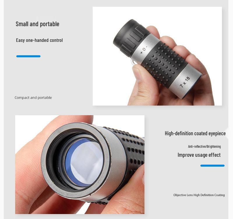 7x18 Crosshair Reticle HD Golf Rangefinder Monocular Telescope