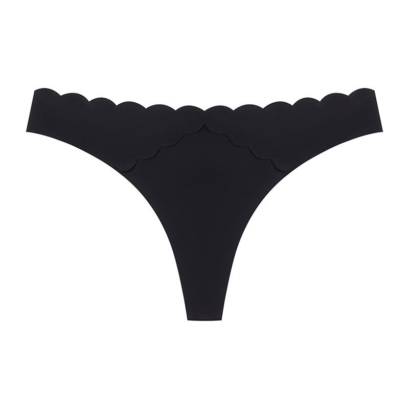 CINOON Women's Sexy Low Waist Thong Collection Ice Silk Seamless One Piece Wave Waist Snug Fit Styles Briefs