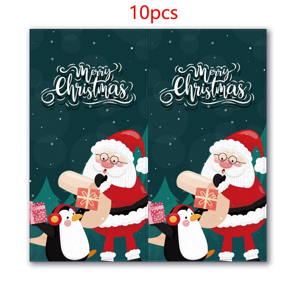 

10-50pcs Merry Christmas Stickers 5*10cm Red Christmas Gift Decor Seal Stickers Cute Santa Stickers Stationery Supplies