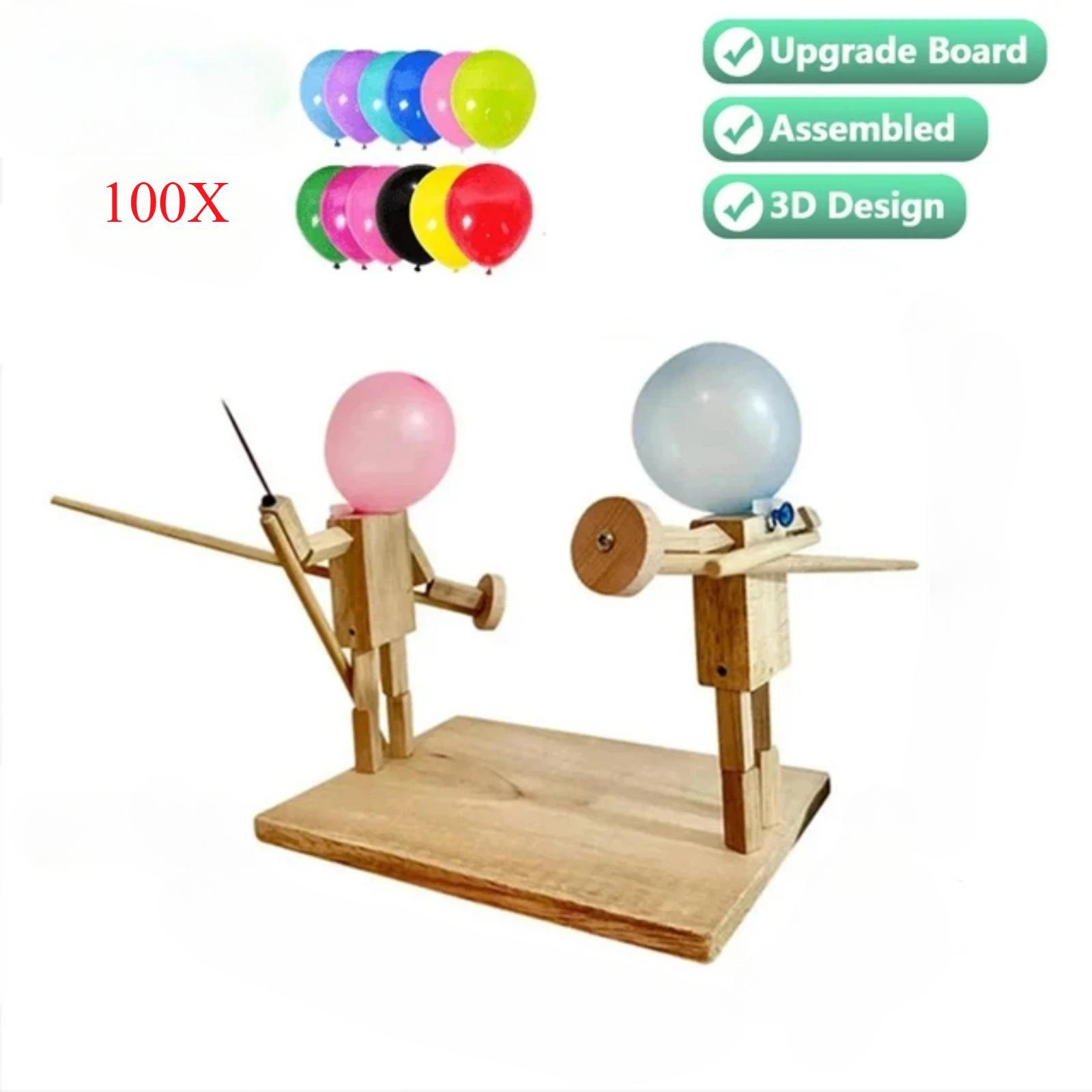 

1шт воздушный шар бамбуковый человек битва ручной работы деревянные куклы фехтование деревянные боты битва игра для двух игроков быстрая игра битва на воздушных шарах