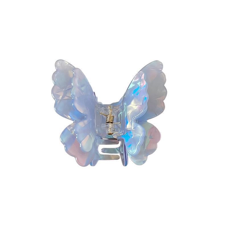 Korean Style Versatile Girlish Butterfly Shark Clip Hairpin - High-End Niche Literary Hair Accessory.