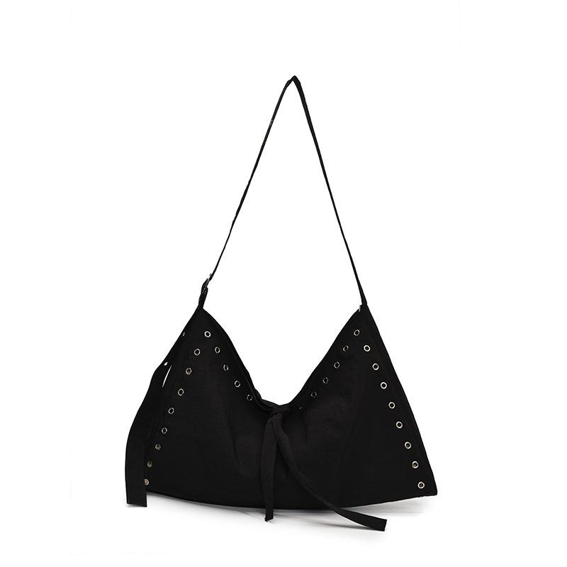 Korean version trendy large-capacity fashion nylon shoulder bag women's 2025 new lazy style underarm bag commuter tote bag