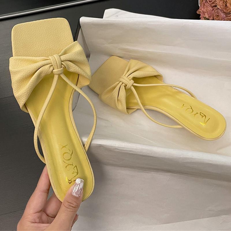 Sandály s otevřenou špičkou, nový trend, střední podpatek, dámské pantofle, ležérní plážové nazouváky, dámské žabky, letní módní dámské sandály