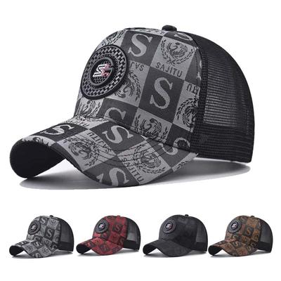 Europe and America 2025 Fashion Men's Baseball Cap Mesh Breathable Hat Trucker Hat Trend Casual Street Cap Wholesale