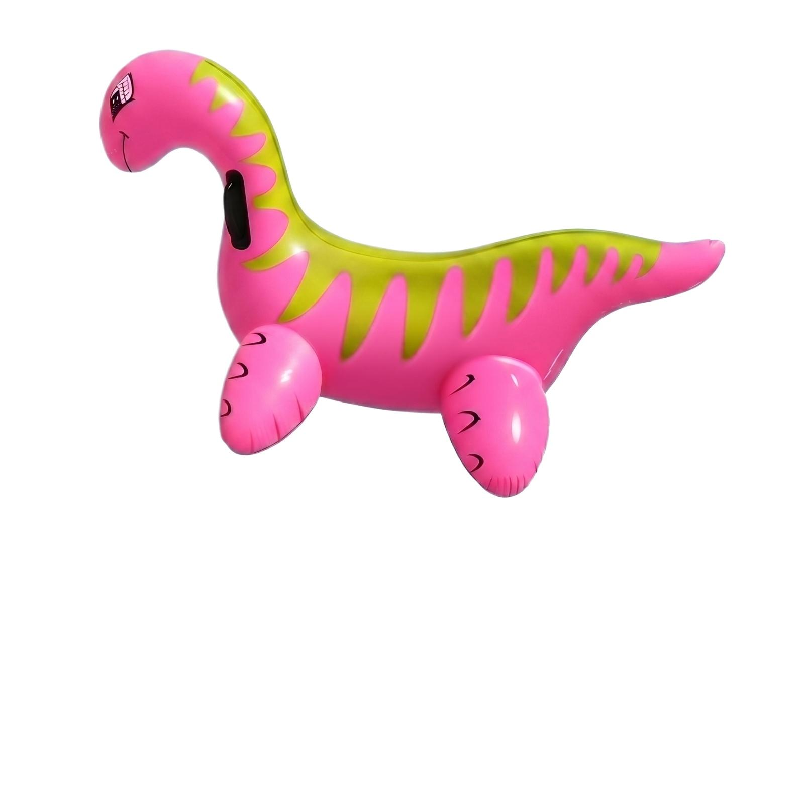 

Inflatable Dinosaur Ride-On Water Toy for Kids Toddler Swimming Ring with Handles Thickened PVC Float Pool Accessory One Size